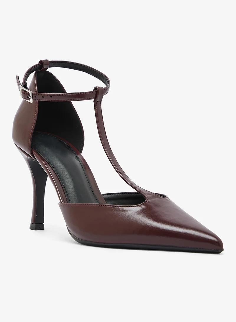 ELLA Strap Detail Mid Heel Pumps